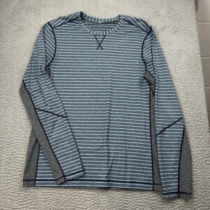 Lululemon Gray Blue Long Sleeve Mens Shirt Size XL Athletic Leisure